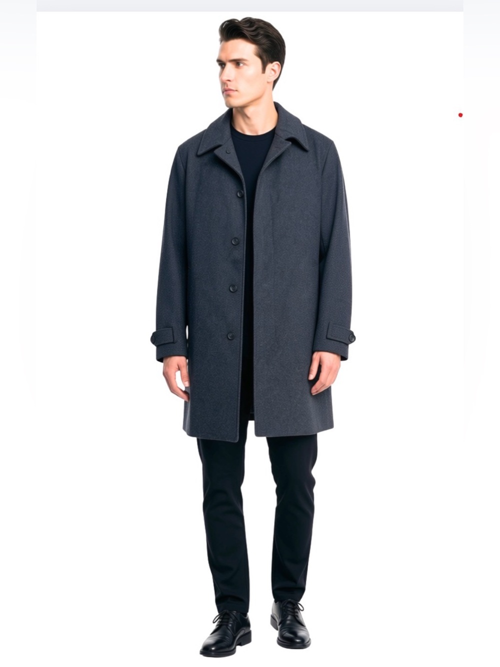 Banana Republic Men's Dark Charcoal Single-Breasted Pea Coat